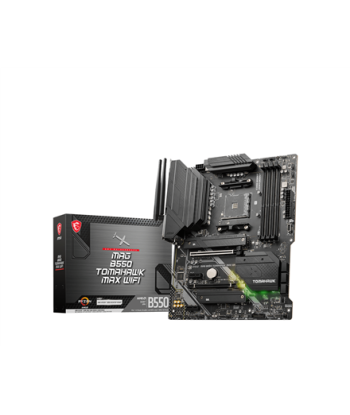 MSI, MAG B550 TOMAHAWK MAX WIFI, Processor family AMD, Processor socket AM4, DDR4 DIMM, Memory slots 4, Supported hard disk