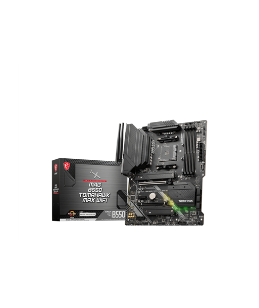 MSI, MAG B550 TOMAHAWK MAX WIFI, Processor family AMD, Processor socket AM4, DDR4 DIMM, Memory slots 4, Supported hard disk