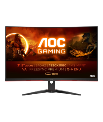 Mängumonitor AOC, Curved, C32G2ZE, 31.5", VA, FHD, 16:9, 240 Hz, 1 ms, 1920 x 1080, 300 cd/m², Headphone out (3.5mm), HDMI