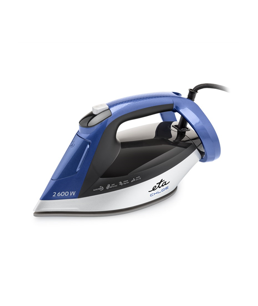 ETA Steam Iron, ETA227690000 Chloe, Steam Iron, 2600 W, Water tank capacity 350 ml, Continuous steam 40 g/min, Silver/Blue