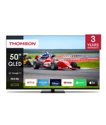 TV THOMSON 50" 4K/Smart QLED 3840x2160 Wireless LAN Bluetooth Google TV Black 50QG7C14