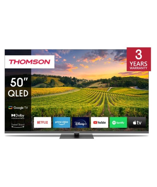 TV Set THOMSON 50" 4K/Smart QLED 3840x2160 Bluetooth Google TV 50QG5C14 TV Set THOMSON 50" 4K/Smart QLED 3840x2160 Bluetooth Google TV 50QG5C14