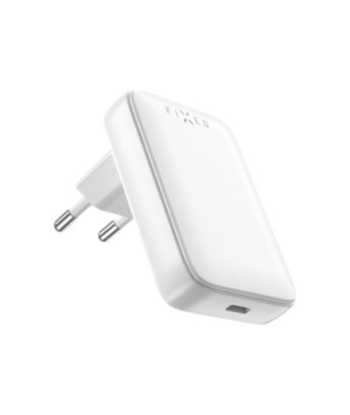 FIXED Slim USB-C Travel Charger, GaN, PD support, 30W, White