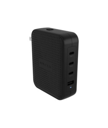 Hyper HyperJuice 145W USB-C GaN Travel Charger with 4 Ports - Black