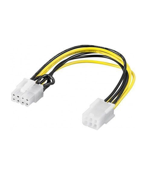 Goobay 93635 Power cable/adapter for PC graphics card, PCI-E/PCI Express, 6-pin to 8-pin, 0.2m