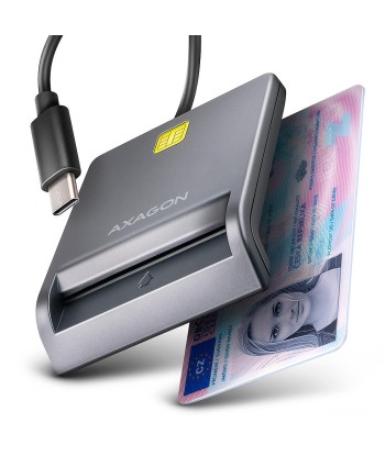 CARD READER FLAT SMARTCARD/ID/USB-C 1.3M CRE-SM3TC AXAGON