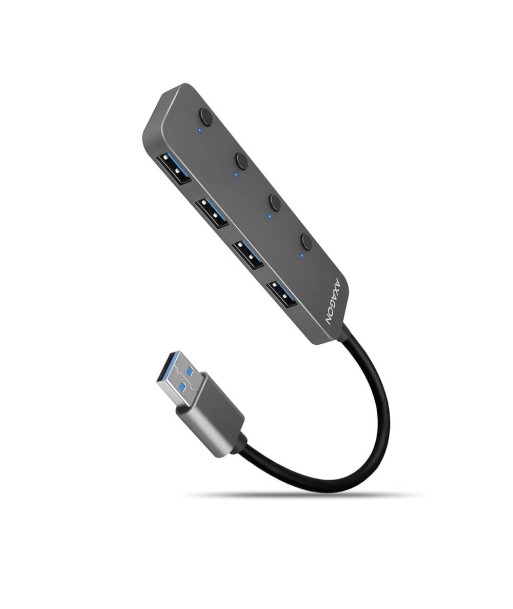 I/O USB HUB SWITCH 4PORT/0.2M HUE-MSA AXAGON