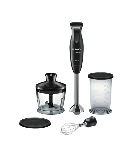 Bosch, Blender, CleverMixx MSM2650B, Hand Blender, 600 W, Number of speeds 12, Chopper, Black Bosch, Blender, CleverMixx MSM2650B, Hand Blender, 600 W, Number of speeds 12, Chopper, Black