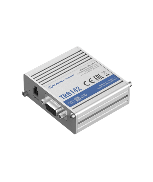 Teltonika TRB142003000 Gateway, 2G/3G/4G LTE (Cat 1), Equipped with RS232 for serial communication, LTE Gateway, TRB142, No