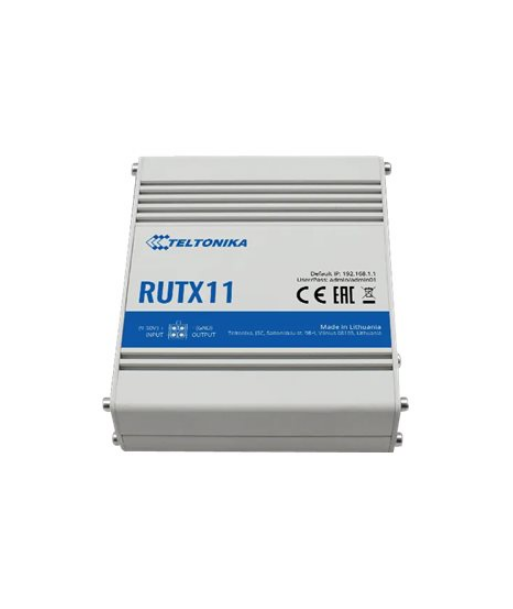 Industrial Router 4G LTE Cat6 DualSIM, RUTX11, 802.11ac, 867 Mbit/s, 10/100/1000 Mbit/s, Ethernet LAN (RJ-45) ports 4, Mesh Industrial Router 4G LTE Cat6 DualSIM, RUTX11, 802.11ac, 867 Mbit/s, 10/100/1000 Mbit/s, Ethernet LAN (RJ-45) ports 4, Mesh
