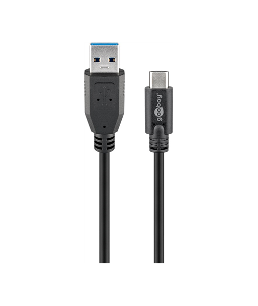 Goobay, Round cable, Sync & Charge Super Speed USB-C to USB A 3.0 charging cable, 67999, USB 3.0 male (type A), USB-C male