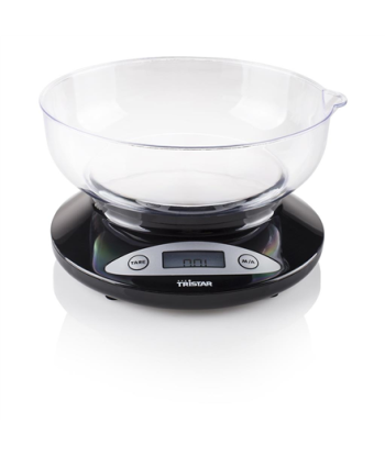 Кухонные весы Tristar, KW-2430, Maximum weight (capacity) 2 kg, Graduation 1 g, Display type LCD, Black