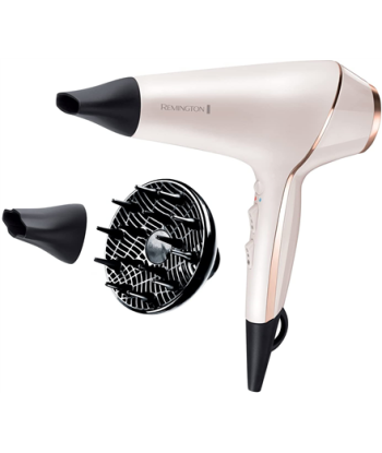 Föön Remington, ProLuxe AC9140, 2400 W, Number of temperature settings 3, Ionic function, Diffuser nozzle, White/Gold/Black
