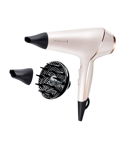 Föön Remington, ProLuxe AC9140, 2400 W, Number of temperature settings 3, Ionic function, Diffuser nozzle, White/Gold/Black