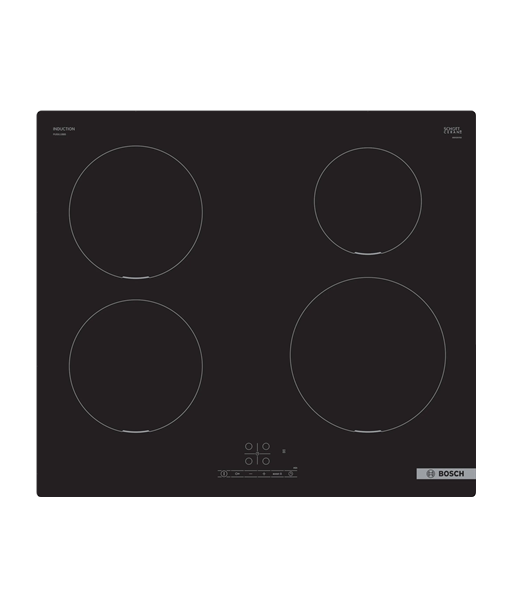 Bosch, Hob, PUE611BB5E, Induction, Number of burners/cooking zones 4, Touch, Timer, Black