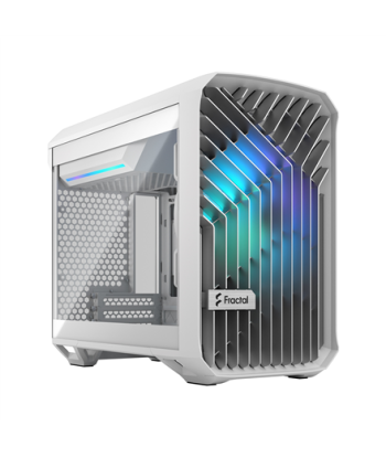 Fractal Design, Torrent Nano RGB White TG clear tint, Side window, White TG clear tint, Power supply included No, ATX