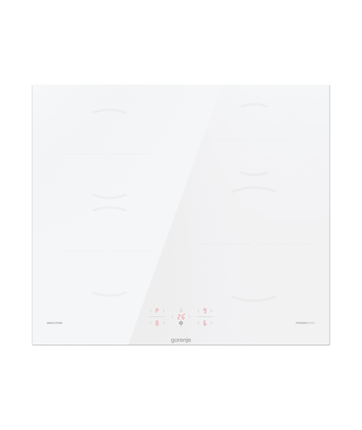 Gorenje, Hob, GI6401WSC, Induction, Number of burners/cooking zones 4, Touch, Timer, White, Display