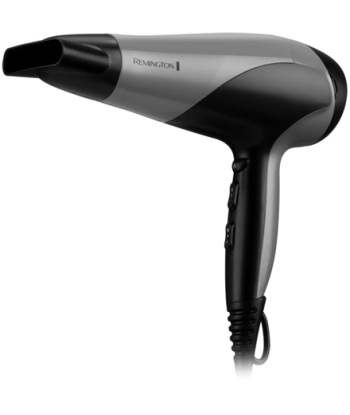 Фен Remington, D3190S, 2200 W, Number of temperature settings 3, Ionic function, Diffuser nozzle, Grey/Black
