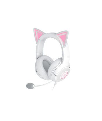 Наушники Razer, Kraken Kitty V2, Wired, Over-ear, Microphone, Noise canceling, White