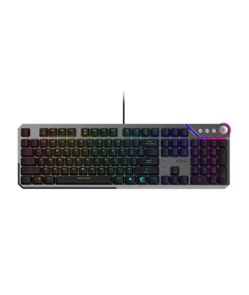 Klaviatuur MSI STRIKE 600 SILENT US, Gaming, Wired, US, USB 2.0, KAILH Midnight PRO Silent Tactile Klaviatuur MSI STRIKE 600 SILENT US, Gaming, Wired, US, USB 2.0, KAILH Midnight PRO Silent Tactile