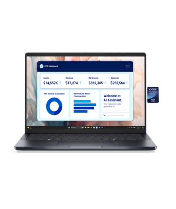 Dell Pro 14 Premium, 14", FHD+, Anti-glare, Intel Core Ultra 7, 268V, 32 GB, LPDDR5x, Solid-state drive capacity 1000 GB