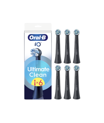 Hambaharja otsikud Oral-B, iO UltimateClean, Heads, For adults, Number of brush heads included 6, Black