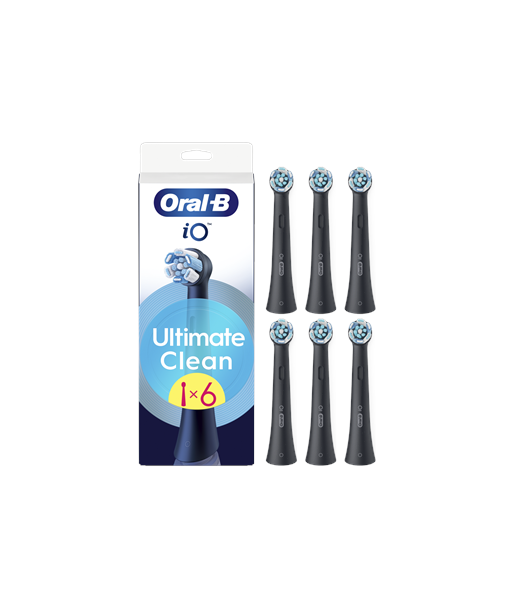 Hambaharja otsikud Oral-B, iO UltimateClean, Heads, For adults, Number of brush heads included 6, Black