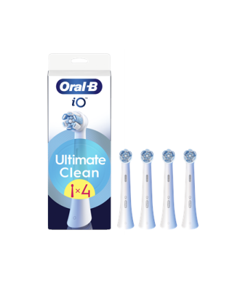 Насадки для зубной щетки Oral-B, iO UltimateClean, Heads, For adults, Number of brush heads included 4, White