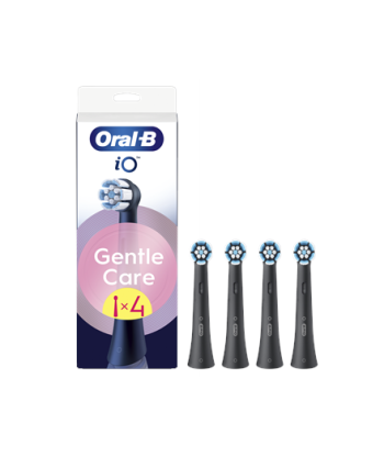 Насадки для зубной щетки Oral-B, iO GentleCare, Heads, For adults, Number of brush heads included 4, Black