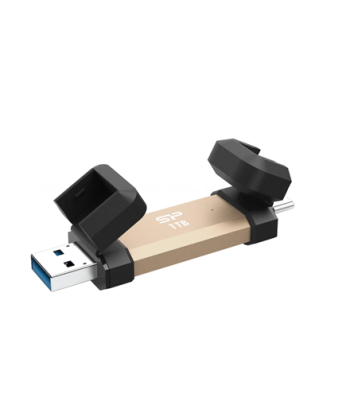 Silicon Power DS72, 1000 GB, USB Type-A and USB Type-C 3.2 Gen 2, Gold