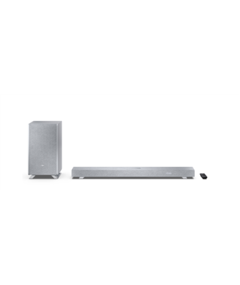 Sharp, 3.1.2 Dolby Atmos/DTS:X Soundbar with Wireless Subwoofer, HT-SBW53121(SL), 550 W, Bluetooth, Silver, Wireless connection