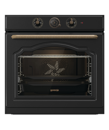 Ahi Gorenje, BOS67372CLB, 77 L, Electric, AquaClean, Mechanical control, Steam function, Height 59.5 cm, Width 59.5 cm, Black