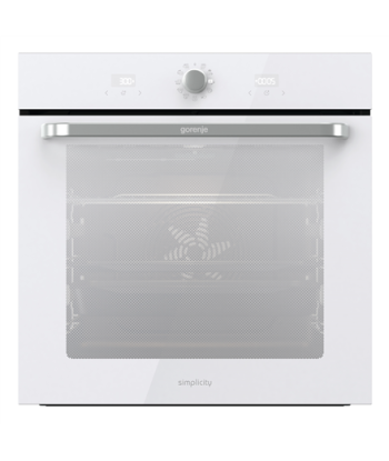 Ahi Gorenje, BOS6737SYW, 77 L, Electric, AquaClean, Mechanical control, Steam function, Height 59.5 cm, Width 59.5 cm, White