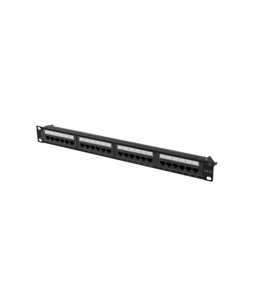 Lanberg, Patch Panel 24 port 1U 19" CAT.6A UTP, PPUA-1024-B, Black