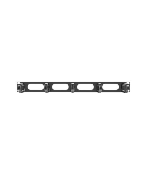 Lanberg 19" cable management panel 5 rings - type B 1U | AK-1205-B | Black