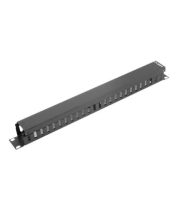 Lanberg 19" cable management panel type A 1U | AK-1201-B | Black