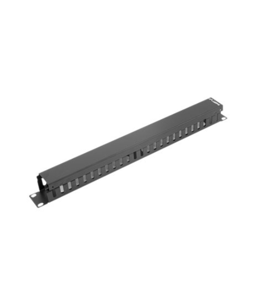 Lanberg 19" cable management panel type A 1U | AK-1201-B | Black