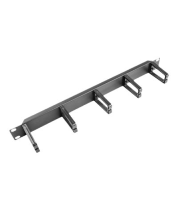 Lanberg 19" cable management panel with 5 plastic holders 1U type B | AK-1202-B | Black