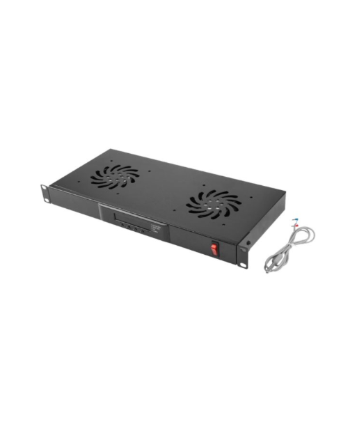 Lanberg 19" fan unit/ventilation panel with LCD 2 fans + thermostat 230V | AK-1502-B | Black Lanberg 19" fan unit/ventilation panel with LCD 2 fans + thermostat 230V | AK-1502-B | Black