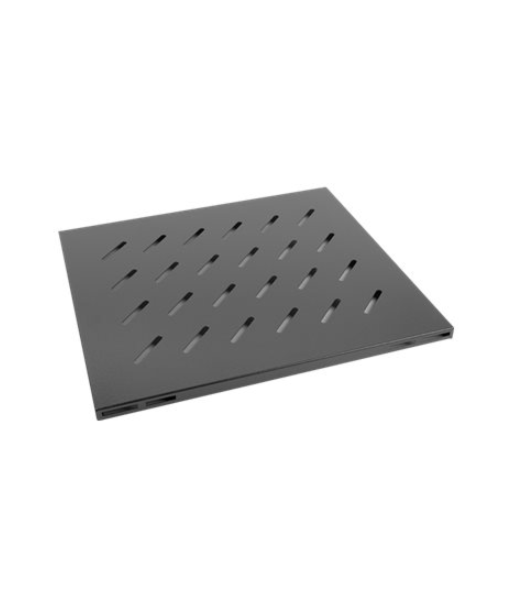 Lanberg 19" fixed shelf 1U/465x515mm, max load capacity up to 120kg | AK-1003-B | Black
