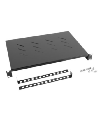 Lanberg 19" fixed shelf 1U/483x300mm, max load capacity up to 25kg | AK-1004-B | Black