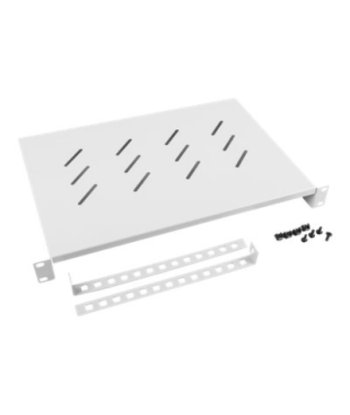 Lanberg 19" fixed shelf 1U/483x300mm, max load capacity up to 25kg | AK-1004-S | Grey