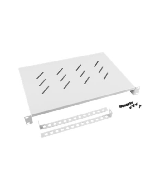 Lanberg 19" fixed shelf 1U/483x300mm, max load capacity up to 25kg | AK-1004-S | Grey