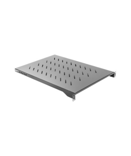 Lanberg 19" fixed shelf 1U/483x700mm, max load capacity up to 15kg | AK-1010-B | Black