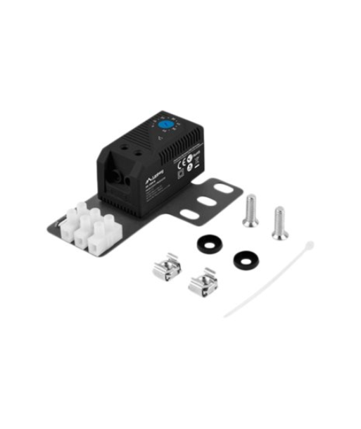 Lanberg Closed-loop thermostat 10A for rack cabinets with 19" ear and terminal block, black | Lanberg
