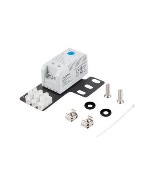 Lanberg Closed-loop thermostat 10A for rack cabinets with 19" ear and terminal block, gray | Lanberg