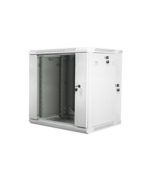 Lanberg Rack cabinet 19" double-section wall-mount 12U/600x600 (flat pack), grey | Lanberg