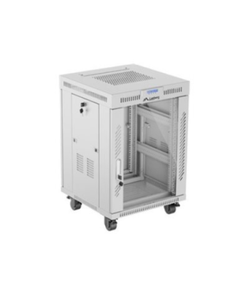Lanberg Rack cabinet 19" free-standing 15U/600x600 (flat pack) with glass door ICD V2, grey | Lanberg
