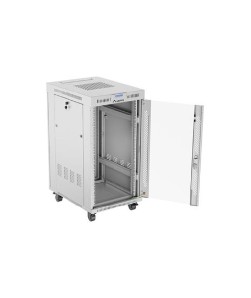 Lanberg Rack cabinet 19" free-standing 22U/600x800 (flat pack) with glass door lCD V2, grey | Lanberg