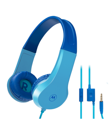 Наушники Motorola Kids Wired Moto JR200 Built-in microphone, Over-Ear, 3.5 mm plug, Blue